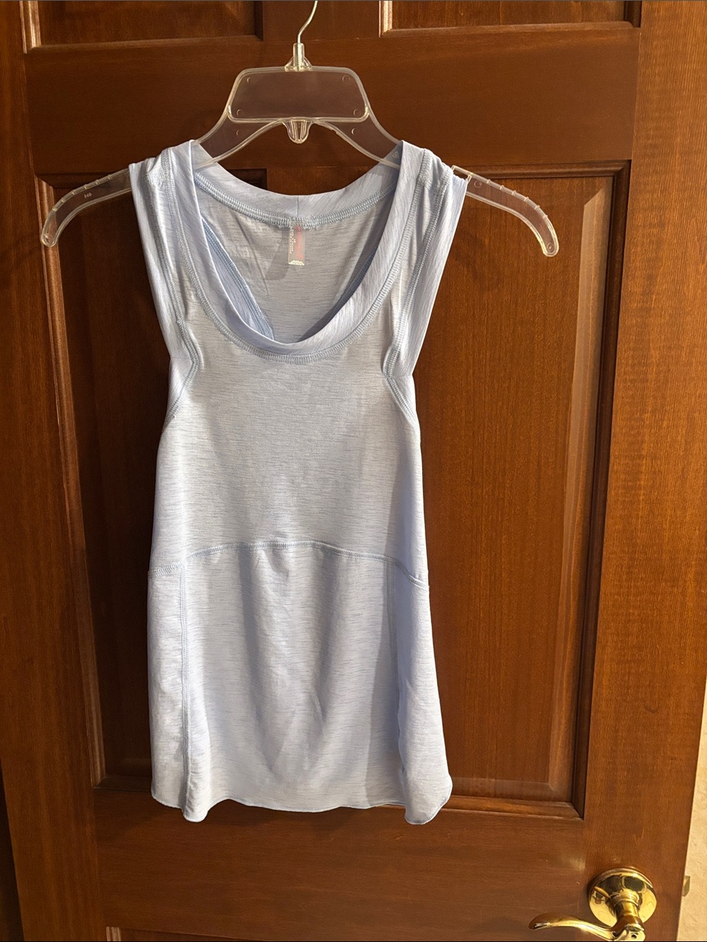 Free People Light Blue Tempo Silver Lining Tank, Sz Large